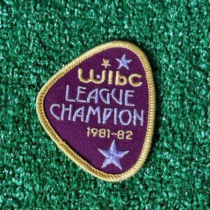 Vintage WIBC 1981-82 League Champion Embroidered Jacket Shield Patch 3x2.5 in